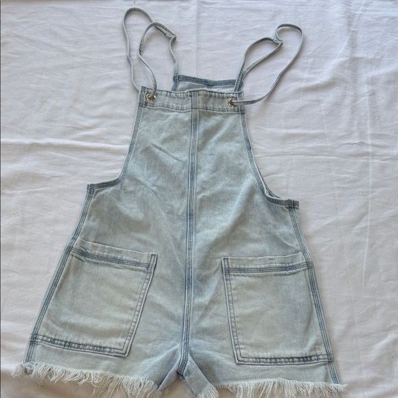 Aerie Light Blue Denim Romper - Picture 1 of 4